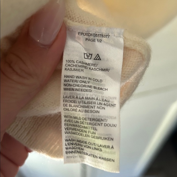 Saks off Fifth Cashmere Cardigan | Ivory - Picture 3 of 8